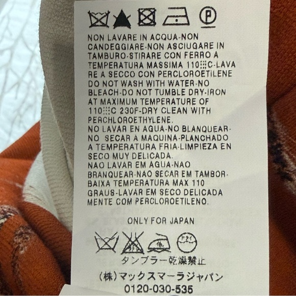 MAXMARA BROWN BLACK WHITE PRINT SLEEVELESS ROUND NECK SLIM FIT SHIFT MIDI DRESS - Picture 9 of 9